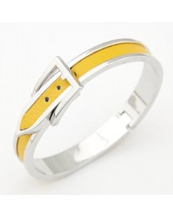 Belt Design Yellow Bangle