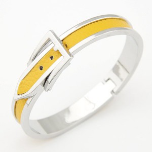 Belt Design Yellow Bangle