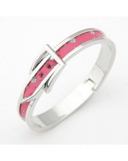 Classic Belt Design Pink Bangle 