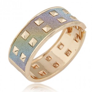 Colorful Matting Style Square Rivets Bangle