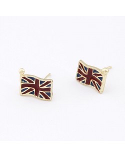 Vintage Fashion Great Britain Flag Ear Studs