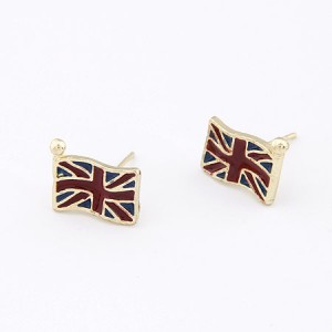 Vintage Fashion Great Britain Flag Ear Studs