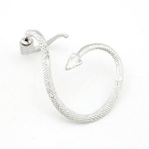 Twined Snake Ear Stud - Silver