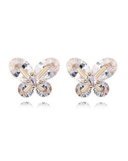 Delicate Korean Fashion Zircon Earrings - Transparent