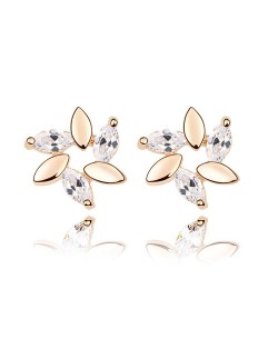 Fashion Lilac Design Ear Studs - Transparent
