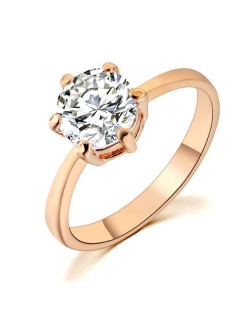 Colorful Austrian Crystal Cute Fish 18K Rose Gold Ring