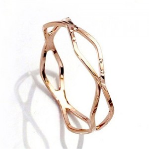 Elegant Slim Simple Design 18K Rose Gold Ring