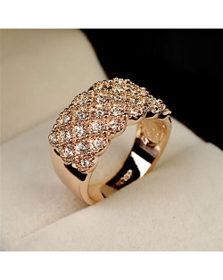 Array of Stars Fashion 18K Rose Gold Ring