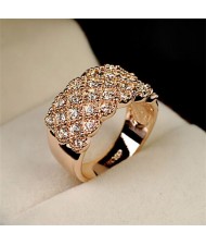 Array of Stars Fashion 18K Rose Gold Ring