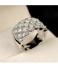 Array of Stars Fashion Platinum Plated Ring