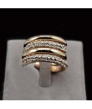 Elegant Waltz Inspired Design 18K Rose Gold Ring