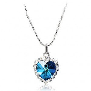 The Heart the Ocean Theme Platinum Plated Alloy Necklace