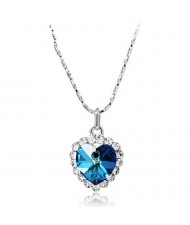 The Heart the Ocean Theme Platinum Plated Alloy Necklace