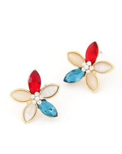Korean Fashion Hollow Lucky Stars Design Ear Studs