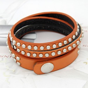 Multi-layer Buttons Fashion Bracelet - Orange