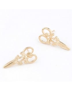 Korean Style Scissors Shape Ear Studs