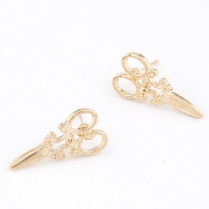 Korean Style Scissors Shape Ear Studs