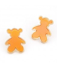Cute Candy Bear Ear Studs - Orange