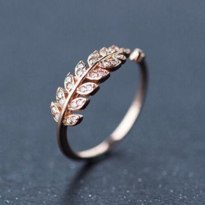 Wheat Ears Inspired Rose Gold Ring