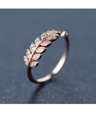 Wheat Ears Inspired Rose Gold Ring