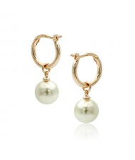 Pretty Dangling Pearls Rose Gold Earrings