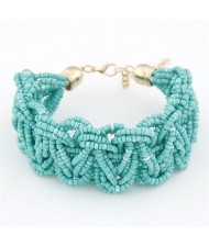 Bohemain Fashion Weaving Mini Beads Weaving Style Bracelet - Green