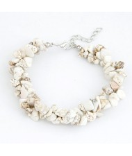 Bohemian Style Rubble Bracelet - White
