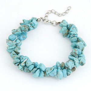 Bohemian Style Rubble Bracelet - Blue