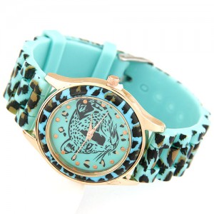 Vogue Leopard Theme Wrist Watch - Blue