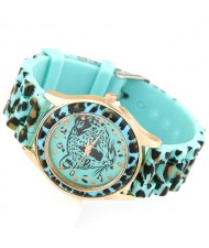 Vogue Leopard Theme Wrist Watch - Blue