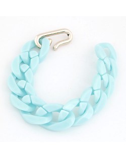 Chain Design Plastic Bracelet - Blue