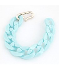 Chain Design Plastic Bracelet - Blue