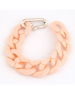 Chain Design Plastic Bracelet - Light Orange