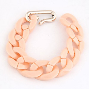 Chain Design Plastic Bracelet - Light Orange