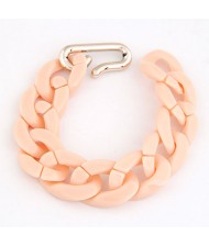 Chain Design Plastic Bracelet - Light Orange