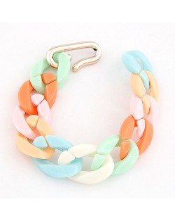 Chain Design Plastic Bracelet - Multicolor