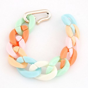 Chain Design Plastic Bracelet - Multicolor
