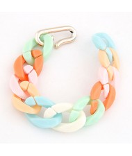 Chain Design Plastic Bracelet - Multicolor