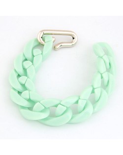 Chain Design Plastic Bracelet - Green