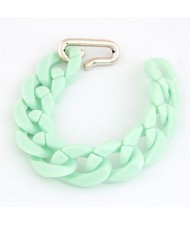 Chain Design Plastic Bracelet - Green