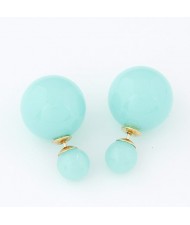 Contrast Dimensions Candy Balls Ear Studs - Sky Blue