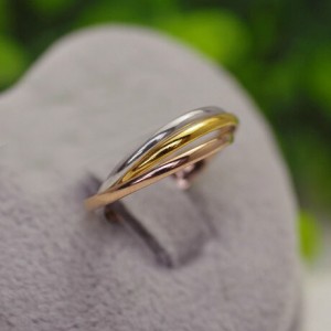Elegant Triad Combo Rose Gold/ Platinum Plated Alloy Ring