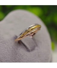 Elegant Triad Combo Rose Gold/ Platinum Plated Alloy Ring