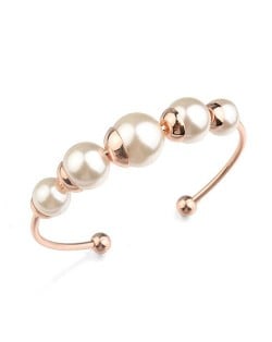 Princess Pearl Fashion Rose Gold Bangle