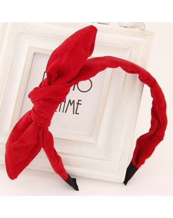 Big Fashion Bowknot Cloth Hair Hoop - Red