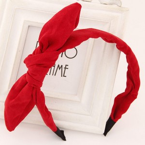 Big Fashion Bowknot Cloth Hair Hoop - Red