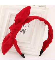 Big Fashion Bowknot Cloth Hair Hoop - Red