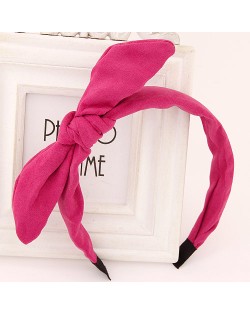 Big Fashion Bowknot Cloth Hair Hoop - Rose