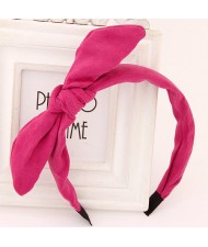 Big Fashion Bowknot Cloth Hair Hoop - Rose