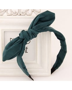 Big Fashion Bowknot Cloth Hair Hoop - Green